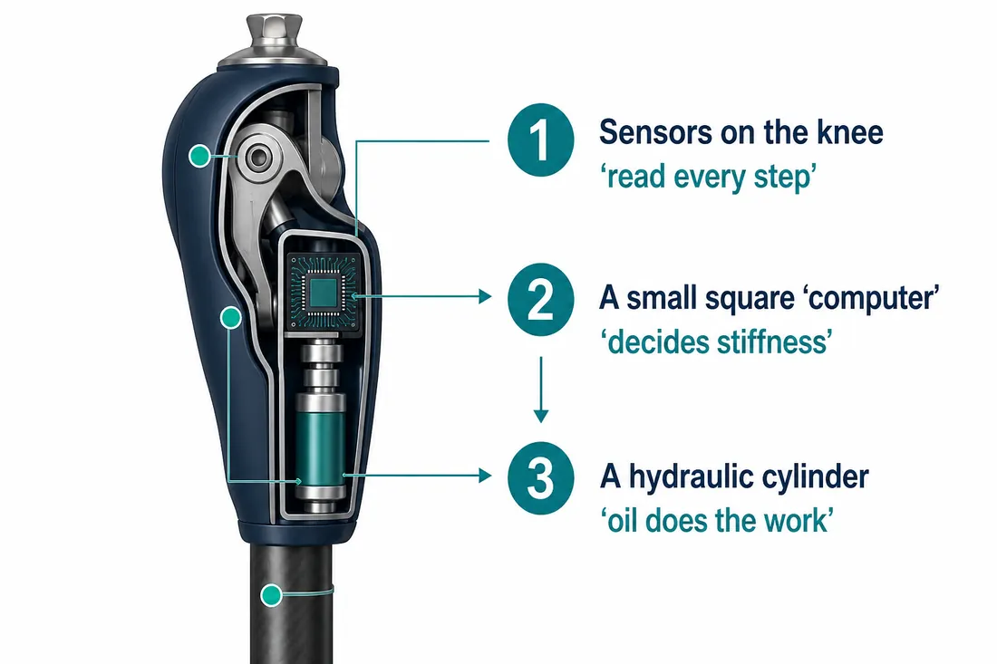 Diagram: how a microprocessor knee works