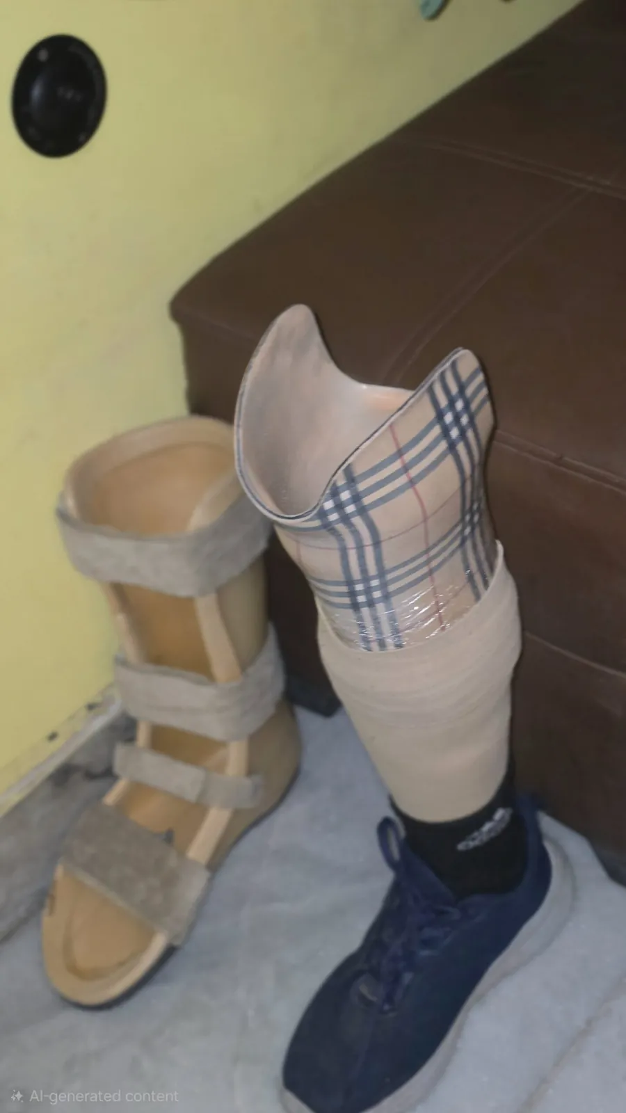 Below-knee prosthetic socket made at P.O.R.C